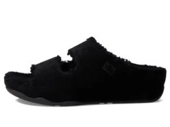 FitFlop Shuv Two-Bar Shearling-Lined Suede Slides 5 FitFlop Shuv Two-Bar Shearling-Lined Suede Slides -Shoe Specialty Store 611DFDvJvsL