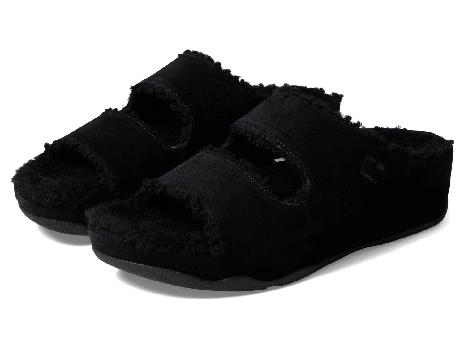 FitFlop Shuv Two-Bar Shearling-Lined Suede Slides FitFlop Shuv Two-Bar Shearling-Lined Suede Slides -Shoe Specialty Store 61IFA2HgwCL