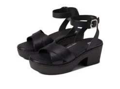 FitFlop Pilar Crossover Leather Ankle-Strap Platforms